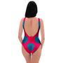 Red And Blue Polka Dot One Piece Swimsuite