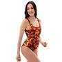 Red Chinese Dragon One Piece Swimsuite