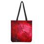 Red Galaxy Space Cloud Print Tote Bag