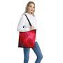 Red Galaxy Space Cloud Print Tote Bag