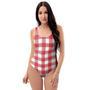 Red Lumberjack One Piece Swimsuite