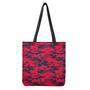 Red Pink And Black Camouflage Print Tote Bag