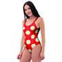 Red Polka Dot One Piece Swimsuite