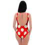 Red Polka Dot One Piece Swimsuite