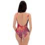 Red Tie Dye One Piece Swimsuite