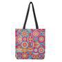 Retro Bohemian Mandala Pattern Print Tote Bag