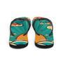 Retro Cartoon Sunshine Sky Flip Flops Colorful