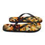 Retro Geometric Yellow Sunset Tropical Flip Flops Colorful