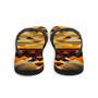 Retro Geometric Yellow Sunset Tropical Flip Flops Colorful