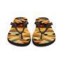 Retro Geometric Yellow Sunset Tropical Flip Flops Colorful