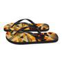 Retro Geometric Yellow Sunset Tropical Flip Flops Colorful