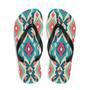 Retro Ikat Pink Blue Flip Flops Colorful