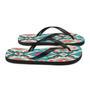 Retro Ikat Pink Blue Flip Flops Colorful