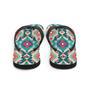 Retro Ikat Pink Blue Flip Flops Colorful