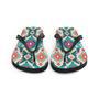 Retro Ikat Pink Blue Flip Flops Colorful