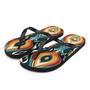 Retro Ikat Yellow Blue Orange Flip Flops Colorful