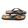 Retro Ikat Yellow Blue Orange Flip Flops Colorful