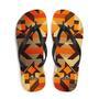 Retro Kilim Yellow Brown Orange Flip Flops Colorful