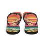 Retro Pink Cartoon Sunshine Beach Flip Flops Colorful