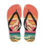 Retro Pink Cartoon Sunshine Beach Flip Flops Colorful