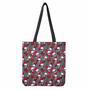 Rose Branch Skull Pattern Print Tote Bag