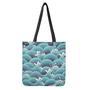 Sea Wave Surfing Pattern Print Tote Bag