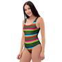 Serape Baja Mexican One Piece Swimsuite