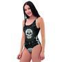 Skull Gothic Witch One Piece Swimsuite