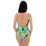 Slice Tropical Pineapple Print One Piece Swimsuite