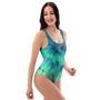 Spiral Green Tie Dye One Piece Swimsuite