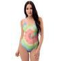 Spiral Tie Dye One Piece Swimsuite