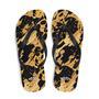 Splatter Paint Animal Print Brown Black Flip Flops