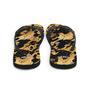 Splatter Paint Animal Print Brown Black Flip Flops