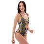 Sugar Skull Mexican Floral One Piece Swimsuite