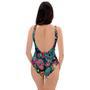 Sugar Skull Print One Piece Swimsuite