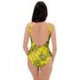 Sunflower Yellow Print One Piece Swimsuite