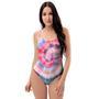 Swirl Rainbow Tie Dye One Piece Swimsuite