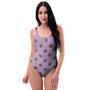 Tan And Brown Tiny Polka Dot One Piece Swimsuite