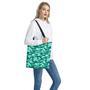 Teal Camouflage Print Tote Bag