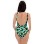 Teal Cheetah One Piece Swimsuite