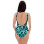 Teal Leopard One Piece Swimsuite