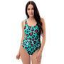 Teal Leopard One Piece Swimsuite