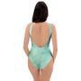 Teal Marble One Piece Swimsuite