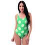 Teal Polka Dot One Piece Swimsuite