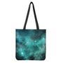 Teal Stardust Galaxy Space Print Tote Bag