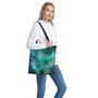 Teal Stardust Galaxy Space Print Tote Bag