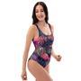 Tropical Flamingo Hawaiian Print One Piece Swimsuite