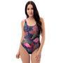 Tropical Flamingo Hawaiian Print One Piece Swimsuite