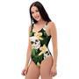 Tropical Floral Skull One Piece Swimsuite