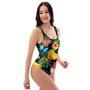 Tropical Fruit Hawaiian Print One Piece Swimsuite